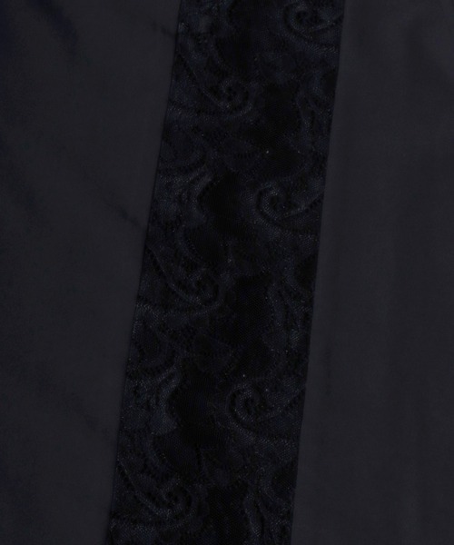ANPAS(アンパス)の「Short-Sleeve Lace Panel Shirt / レースパネル半袖シャツ オープンカラー 開襟シャツ メンズ トップス(シャツ/ブラウス・メンズ・ブラック/ブラウン/ホワイト・L/M)」の9枚目の写真