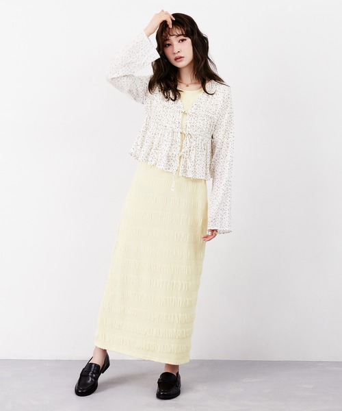 Tiny EDEN(タイニーエデン)の「ぽこぽこカットワンピース(ワンピース・レディース・ブルー/アイボリー/ブラック・FREE)」の15枚目の写真