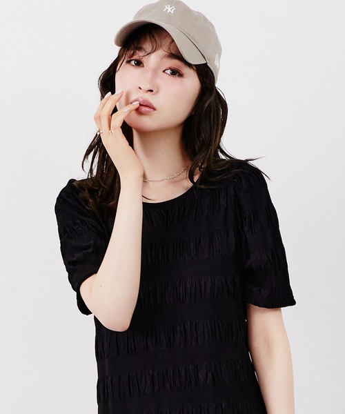 Tiny EDEN(タイニーエデン)の「ぽこぽこカットワンピース(ワンピース・レディース・ブルー/アイボリー/ブラック・FREE)」の20枚目の写真