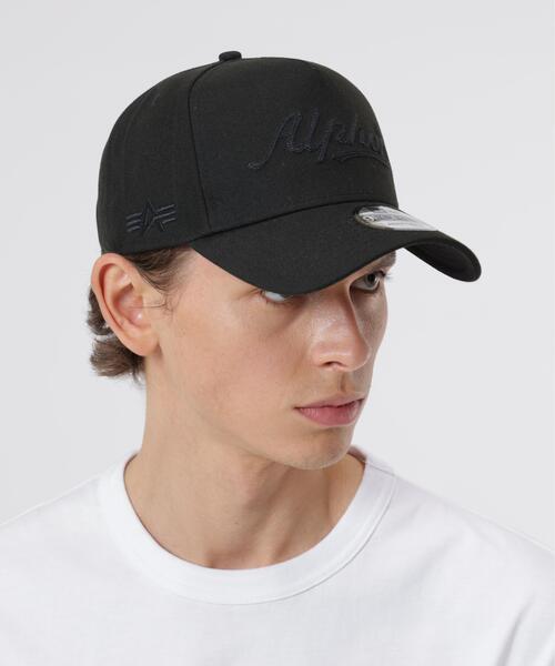Alpha Industries（アルファインダストリーズ）の「Alpha Industries/アルファ インダストリーズ/x NEW ERA 9FORTY SCRIPT HAT/ニューエラ ナインフォーティ スクリプト ハット（キャップ・メンズ・ブルー系その他5/ブラック・F）」の10枚目の写真