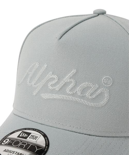 Alpha Industries（アルファインダストリーズ）の「Alpha Industries/アルファ インダストリーズ/x NEW ERA 9FORTY SCRIPT HAT/ニューエラ ナインフォーティ スクリプト ハット（キャップ・メンズ・ブルー系その他5/ブラック・F）」の12枚目の写真
