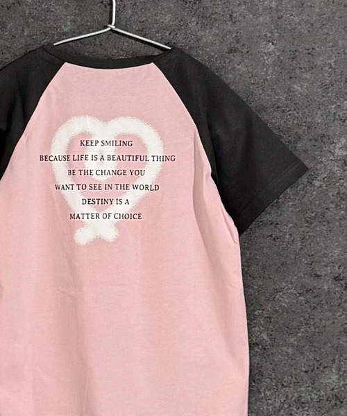 Universal Style Wear（ユニバーサルスタイルウェア）の「ガールズプリント半袖Tシャツ（Tシャツ/カットソー・キッズ・オフホワイト/ブルー/ブラック/グリーン/ピンク/チャコール・120/130/140/150/160/110）」の6枚目の写真