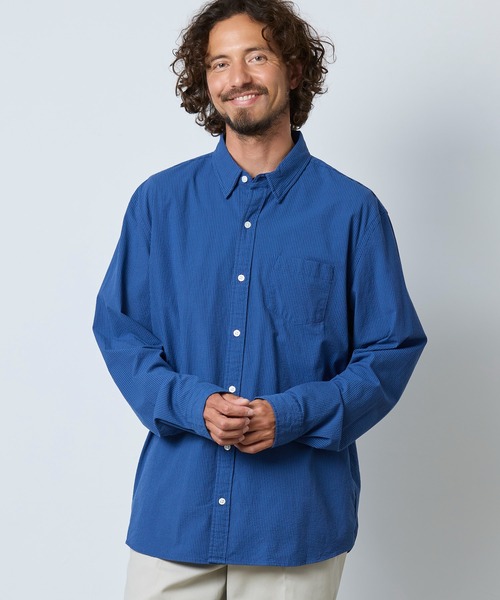 L.L.Bean(エルエルビーン)の「コンフォート・ストレッチ・パフォーマンス・シアサッカー・シャツ、長袖 スライトリー・フィット ストライプ 米国フィット・レギュラー(シャツ/ブラウス・メンズ・ネイビー/ブルー/カーキブラウン・LARGE/MEDIUM/SMALL)」の10枚目の写真
