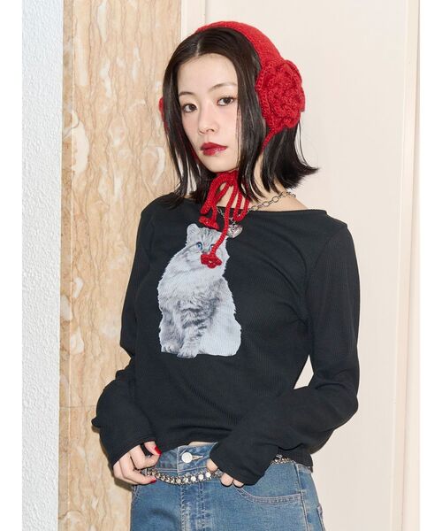 jouetie（ジュエティ）の「【kaorinomori×jouetie】ローサヘアバンド（ヘアバンド・レディース・ブラック/レッド・FREE）」の5枚目の写真