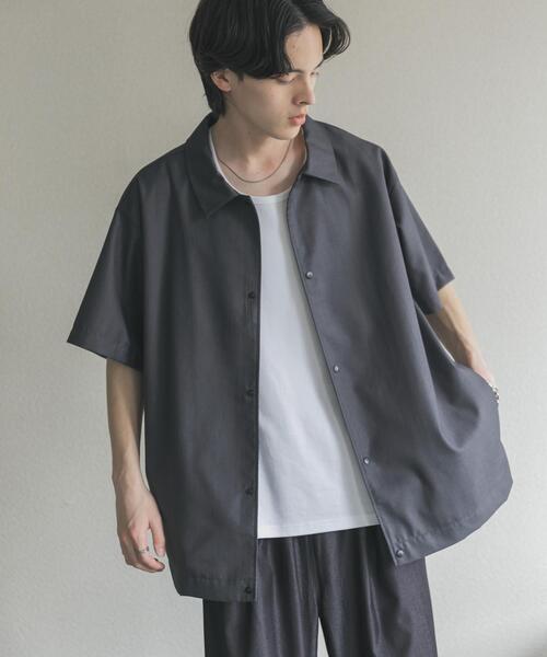 SENSE OF PLACE by URBAN RESEARCH(センスオブプレイスバイアーバンリサーチ)の「ハーフスリーブコーチジャケット(ブルゾン・メンズ・チャコールグレー/ミント/ネイビー・LARGE/MEDIUM)」の6枚目の写真