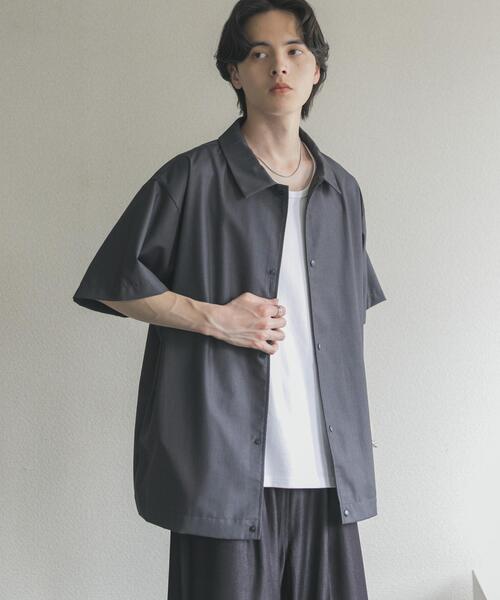 SENSE OF PLACE by URBAN RESEARCH(センスオブプレイスバイアーバンリサーチ)の「ハーフスリーブコーチジャケット(ブルゾン・メンズ・チャコールグレー/ミント/ネイビー・LARGE/MEDIUM)」の7枚目の写真