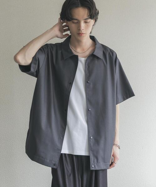 SENSE OF PLACE by URBAN RESEARCH(センスオブプレイスバイアーバンリサーチ)の「ハーフスリーブコーチジャケット(ブルゾン・メンズ・チャコールグレー/ミント/ネイビー・LARGE/MEDIUM)」の9枚目の写真