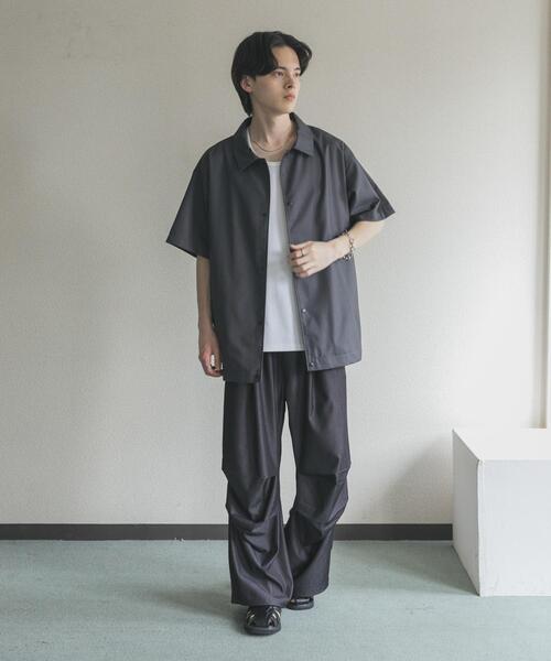 SENSE OF PLACE by URBAN RESEARCH(センスオブプレイスバイアーバンリサーチ)の「ハーフスリーブコーチジャケット(ブルゾン・メンズ・チャコールグレー/ミント/ネイビー・LARGE/MEDIUM)」の11枚目の写真