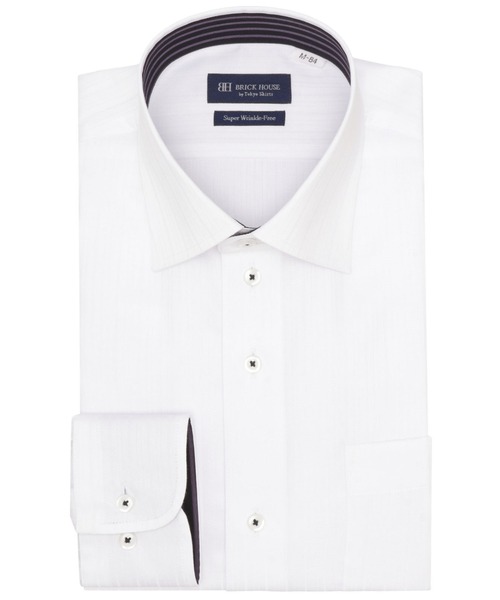 TOKYO SHIRTS(トウキョウシャツ)の「【超形態安定】 形態安定ノンアイロン ワイド 長袖ビジネスワイシャツ(ビジネスシャツ・メンズ・ホワイト・首回り37cm-裄丈80cm/首回り37cm-裄丈84cm/首回り39cm-裄丈80cm/首回り39cm-裄丈84cm/首回り41cm-裄丈82cm/首回り41cm-裄丈86cm/首回り42cm-裄丈82cm/首回り42cm-裄丈86cm/首回り43cm-裄丈82cm/首回り43cm-裄丈86cm)」の1枚目の写真
