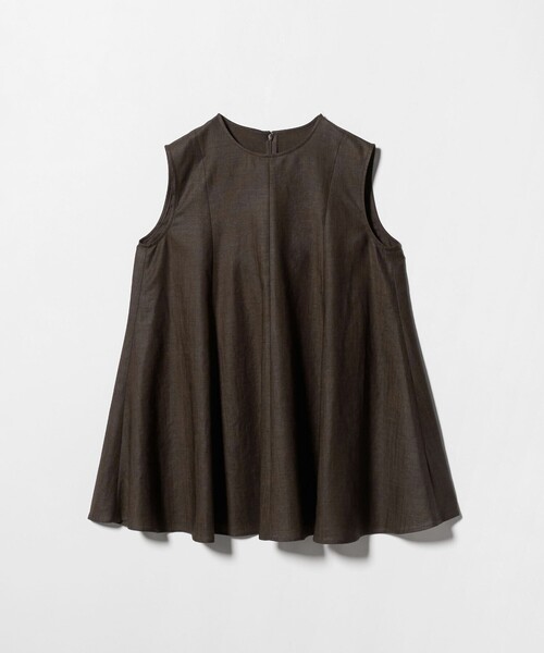 MARW UNITED ARROWS(マルゥ ユナイテッドアローズ)の「<MARW UNITED ARROWS>フレア ノースリーブ ブラウス UVカット・接触冷感(シャツ/ブラウス・レディース・ネイビー/ダークブラウン/ダークグレー・FREE)」の5枚目の写真