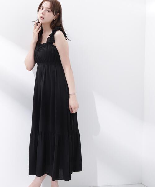 PROPORTION BODY DRESSING(プロポーションボディドレッシング)の「<E>フリルショルダーティアードワンピース / 1216247601(ワンピース・レディース・イエロー/ブラック・SMALL/P/S/MEDIUM)」の2枚目の写真