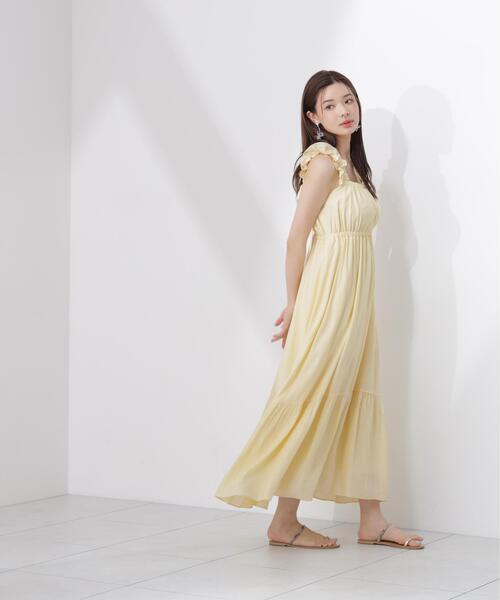 PROPORTION BODY DRESSING(プロポーションボディドレッシング)の「<E>フリルショルダーティアードワンピース / 1216247601(ワンピース・レディース・イエロー/ブラック・SMALL/P/S/MEDIUM)」の5枚目の写真