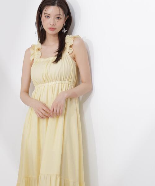 PROPORTION BODY DRESSING(プロポーションボディドレッシング)の「<E>フリルショルダーティアードワンピース / 1216247601(ワンピース・レディース・イエロー/ブラック・SMALL/P/S/MEDIUM)」の6枚目の写真