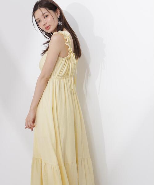 PROPORTION BODY DRESSING(プロポーションボディドレッシング)の「<E>フリルショルダーティアードワンピース / 1216247601(ワンピース・レディース・イエロー/ブラック・SMALL/P/S/MEDIUM)」の7枚目の写真