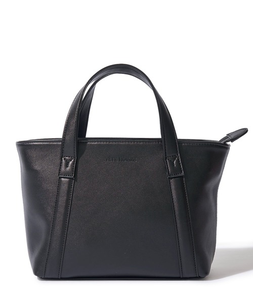 TETE HOMME(テットオム)の「スプリットレザーミニトートバッグ / ドライビングバッグ(トートバッグ・メンズ・ブラック系1/ブラック系2・FREE)」の1枚目の写真