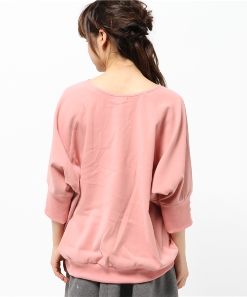 mystic(ミスティック)の「【mystic】スウェードタッチVネックプルオーバー(シャツ/ブラウス・レディース・ピンク/ベージュ/グレー/オフホワイト/ブラック・フリ-)」の10枚目の写真