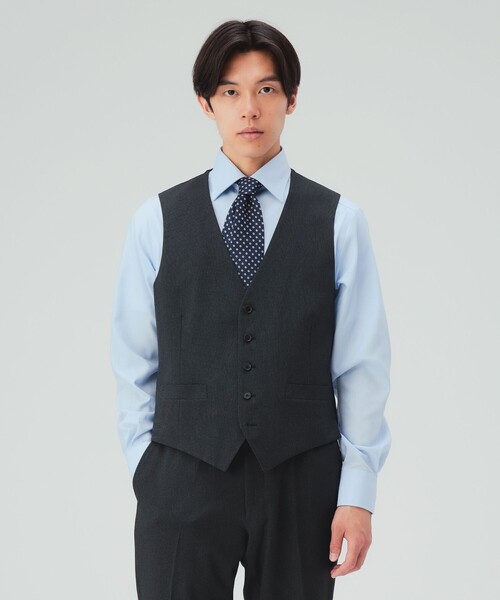 BEAMS HEART(ビームスハート)の「ピンヘッド トラベル ジレ(セットアップ対応・ストレッチ・ウォッシャブル)(ベスト・メンズ・チャコールグレー/ネイビー・X-LARGE/LARGE/MEDIUM/SMALL)」の13枚目の写真
