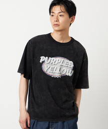 Purple&Yellow（パープルアンドイエロー）の「カスレロゴプリント フロスト半袖Tシャツ（Tシャツ/カットソー）」