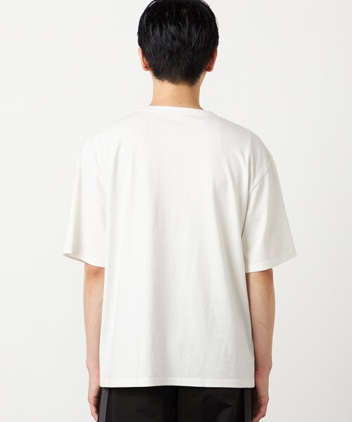 Purple&Yellow(パープルアンドイエロー)の「カスレロゴプリント フロスト半袖Tシャツ(Tシャツ/カットソー・メンズ・ホワイト/ブラック/オレンジ/ミント・SMALL/MEDIUM/LARGE)」の14枚目の写真