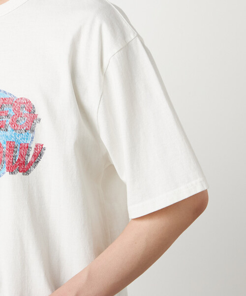 Purple&Yellow(パープルアンドイエロー)の「カスレロゴプリント フロスト半袖Tシャツ(Tシャツ/カットソー・メンズ・ホワイト/ブラック/オレンジ/ミント・SMALL/MEDIUM/LARGE)」の12枚目の写真