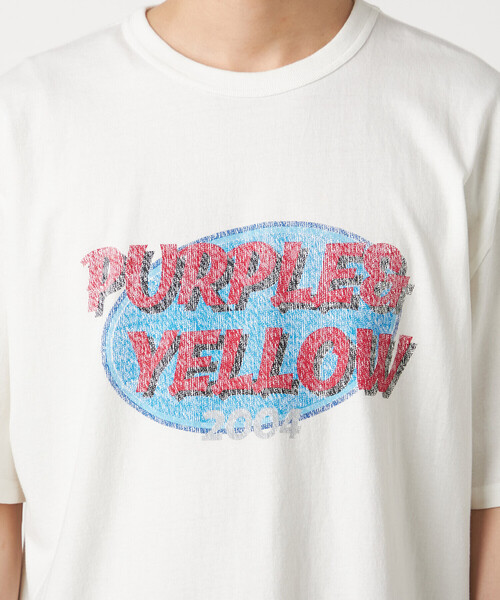 Purple&Yellow(パープルアンドイエロー)の「カスレロゴプリント フロスト半袖Tシャツ(Tシャツ/カットソー・メンズ・ホワイト/ブラック/オレンジ/ミント・SMALL/MEDIUM/LARGE)」の10枚目の写真