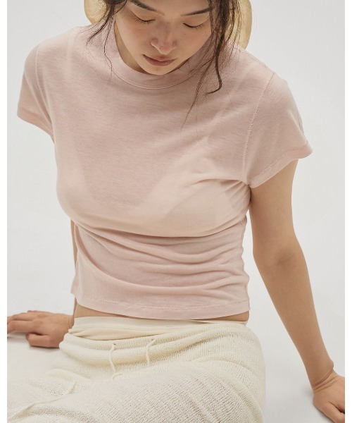 TODAYFUL(トゥデイフル)の「Compact Smooth T-shirts 12610617(Tシャツ/カットソー・レディース・グレー/ピンク/オフホワイト/ブラウン・FREE)」の17枚目の写真