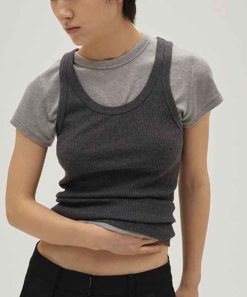 TODAYFUL(トゥデイフル)の「Compact Smooth T-shirts 12610617(Tシャツ/カットソー・レディース・グレー/ピンク/オフホワイト/ブラウン・FREE)」の14枚目の写真