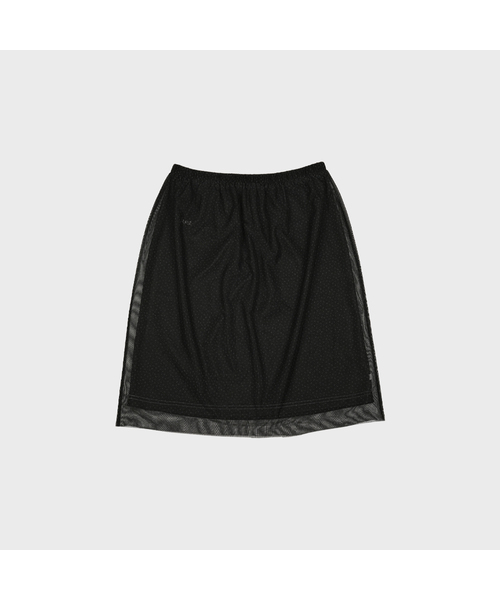 MMOGARDEN(エメモガーデン)の「(w) breeze mesh skirt (2colors)(スカート・レディース・チャコールグレー/ブラック・FREE)」の2枚目の写真