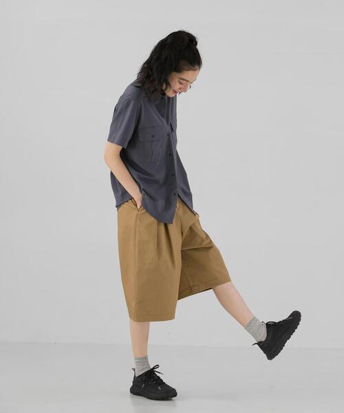 EKAL(エカル)の「SMOOTH WOOLY LIKE サファリシャツ(シャツ/ブラウス・レディース・チャコールグレー/ネイビー/ライトグレー・ONE)」の17枚目の写真