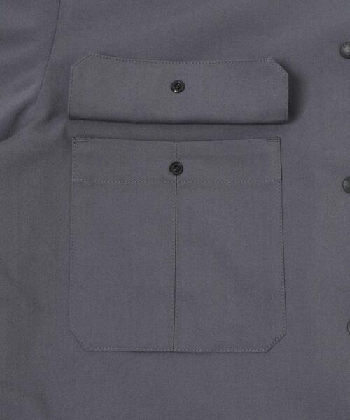 EKAL(エカル)の「SMOOTH WOOLY LIKE サファリシャツ(シャツ/ブラウス・レディース・チャコールグレー/ネイビー/ライトグレー・ONE)」の15枚目の写真