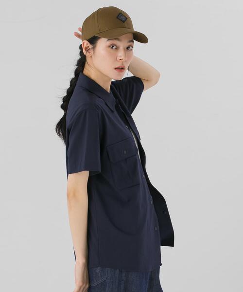 EKAL(エカル)の「SMOOTH WOOLY LIKE サファリシャツ(シャツ/ブラウス・レディース・チャコールグレー/ネイビー/ライトグレー・ONE)」の13枚目の写真