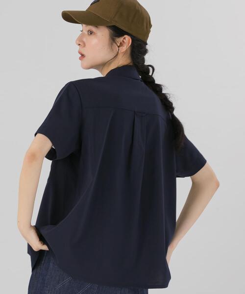 EKAL(エカル)の「SMOOTH WOOLY LIKE サファリシャツ(シャツ/ブラウス・レディース・チャコールグレー/ネイビー/ライトグレー・ONE)」の11枚目の写真