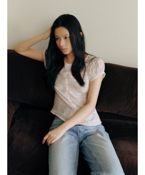 Yuje(ユジェ)の「CUT OUT DENIM 002(Light Blue, 3size)(デニムパンツ・レディース・その他・LARGE/MEDIUM/SMALL)」の4枚目の写真