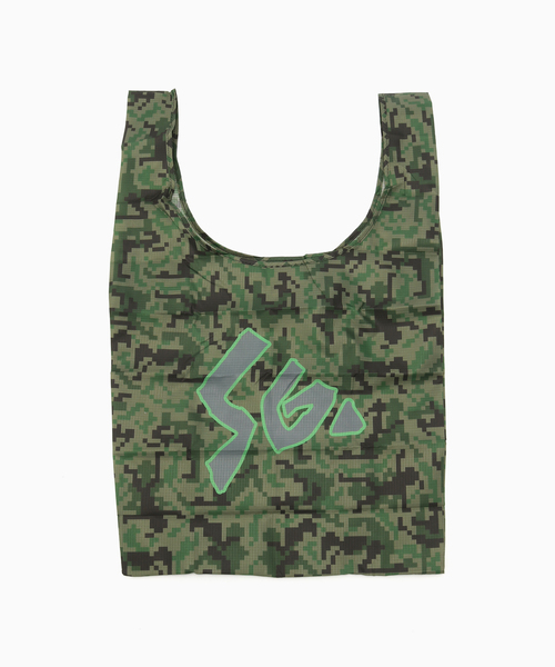 SPECIAL GUEST K.K(スペシャルゲスト)の「SPECIAL GUEST / スペシャルゲスト SEX CAMO RIPSTOP ECO BAG(トートバッグ・メンズ・レッド/グリーン・FREE)」の1枚目の写真