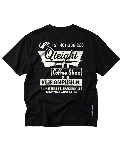 QT8 GARMENTS(キューティーエイトガーメント)の「LB Coffee Shop Washed Tee (Black)(Tシャツ/カットソー・メンズ・その他・SMALL/MEDIUM/LARGE/X-LARGE)」の3枚目の写真