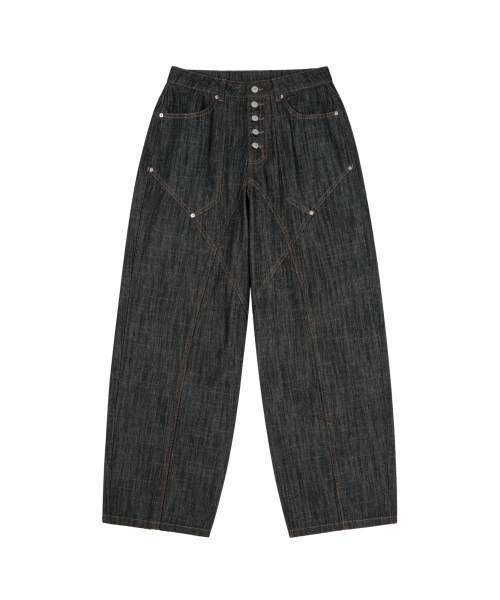 AAKAM（アーカム）の「Oblique Incision Denim Pants (Black)（デニムパンツ・レディース・その他・1/2）」の12枚目の写真