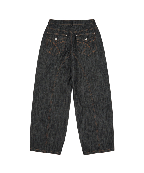 AAKAM（アーカム）の「Oblique Incision Denim Pants (Black)（デニムパンツ・レディース・その他・1/2）」の13枚目の写真