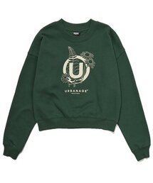 フラワー W スウェット グリーン