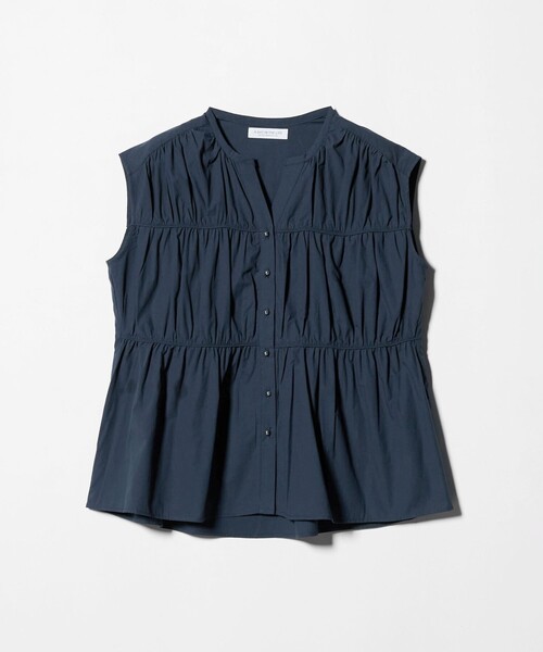 A DAY IN THE LIFE UNITED ARROWS(アデイインザライフユナイテッドアローズ)の「コットンギャザー スキッパー ノースリーブブラウス<A DAY IN THE LIFE>(シャツ/ブラウス・レディース・オフホワイト/オリーブ/ネイビー・FREE)」の16枚目の写真
