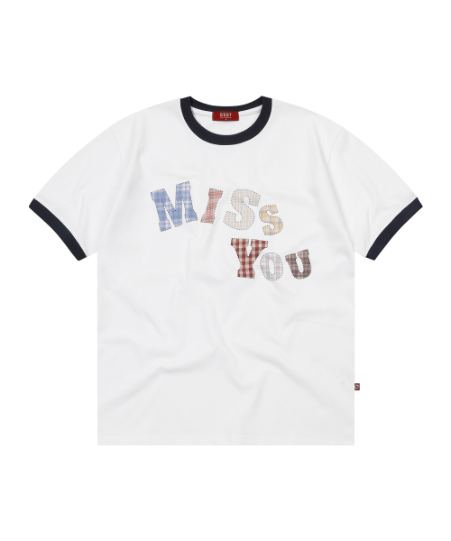 S'EST(エスイーエスティー)の「Miss You Ringer T-shirts Black(Tシャツ/カットソー・メンズ・ホワイト・SMALL/MEDIUM/LARGE)」の1枚目の写真