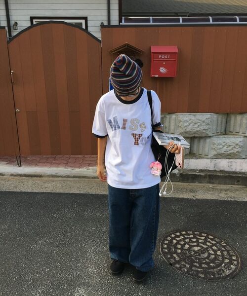 S'EST(エスイーエスティー)の「Miss You Ringer T-shirts Black(Tシャツ/カットソー・メンズ・ホワイト・SMALL/MEDIUM/LARGE)」の3枚目の写真