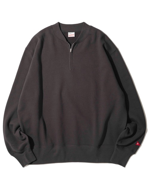 Healthknit(ヘルスニット)の「【Healthknit】Classic Sweat Half Zip Crewneck L/S / ハーフジップスウェット(スウェット・メンズ・チャコールグレー/グレー/オフホワイト/サックスブルー・MEDIUM/LARGE/X-LARGE)」の7枚目の写真