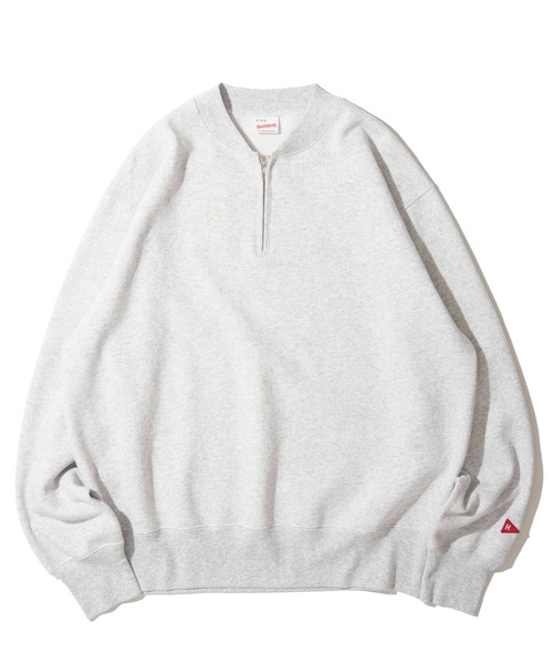 Healthknit(ヘルスニット)の「【Healthknit】Classic Sweat Half Zip Crewneck L/S / ハーフジップスウェット(スウェット・メンズ・チャコールグレー/グレー/オフホワイト/サックスブルー・MEDIUM/LARGE/X-LARGE)」の9枚目の写真