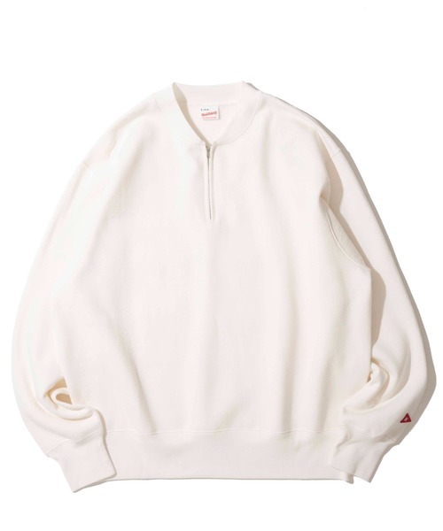 Healthknit(ヘルスニット)の「【Healthknit】Classic Sweat Half Zip Crewneck L/S / ハーフジップスウェット(スウェット・メンズ・チャコールグレー/グレー/オフホワイト/サックスブルー・MEDIUM/LARGE/X-LARGE)」の5枚目の写真