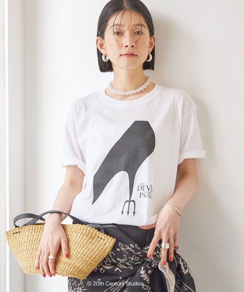 SHIPS(シップス)の「【SHIPS別注】GOOD ROCK SPEED: The devil wears PRADA(Tシャツ/カットソー・レディース・ホワイト/ホワイト系その他/ダークグレー/ブラック・ONE SIZE)」の10枚目の写真