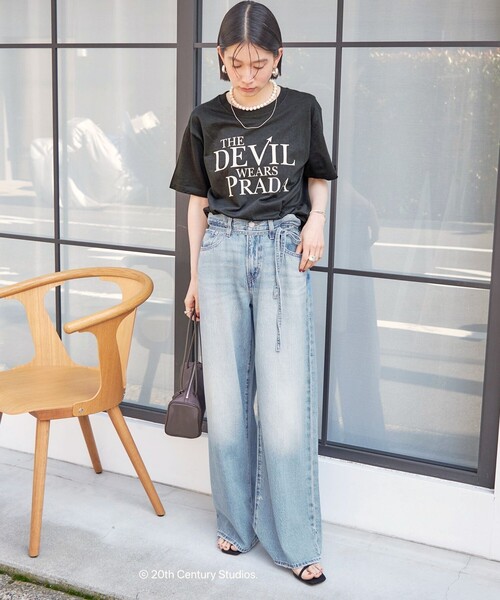 SHIPS(シップス)の「【SHIPS別注】GOOD ROCK SPEED: The devil wears PRADA(Tシャツ/カットソー・レディース・ホワイト/ホワイト系その他/ダークグレー/ブラック・ONE SIZE)」の13枚目の写真