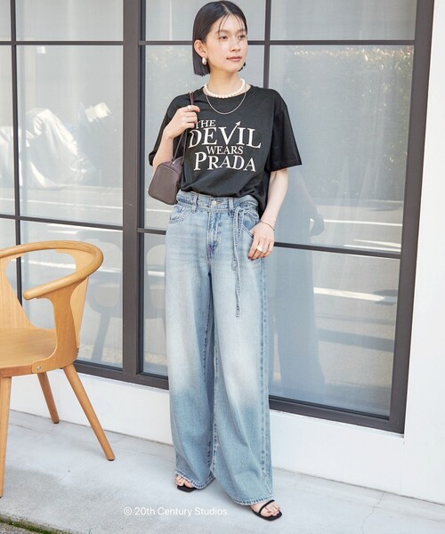 SHIPS(シップス)の「【SHIPS別注】GOOD ROCK SPEED: The devil wears PRADA(Tシャツ/カットソー・レディース・ホワイト/ホワイト系その他/ダークグレー/ブラック・ONE SIZE)」の14枚目の写真