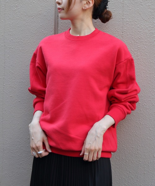 MEYAME(メヤメ)の「MEYAME/メヤメ スイッチングパターンスウェット SWITCHING PATTERN SWEAT(BRUSHED LINING) MEY-2505(スウェット・レディース・レッド/チャコールグレー・FREE)」の19枚目の写真