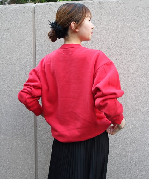 MEYAME(メヤメ)の「MEYAME/メヤメ スイッチングパターンスウェット SWITCHING PATTERN SWEAT(BRUSHED LINING) MEY-2505(スウェット・レディース・レッド/チャコールグレー・FREE)」の22枚目の写真