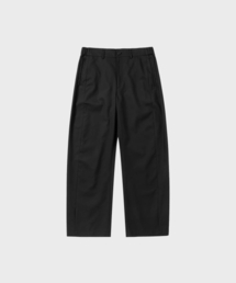 カーブドルーズフィットバンディングスラックス_BLACK